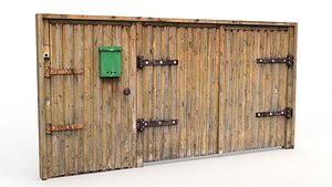 3D Wooden gate model