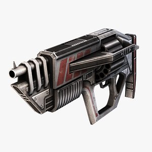 futuristic shotgun 3d model