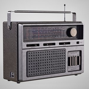 Vintage Portable Radio - Retro Radio Player 3D model