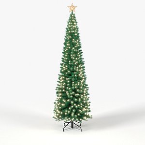 Christmas Tree 6 feet with Lights 3D model