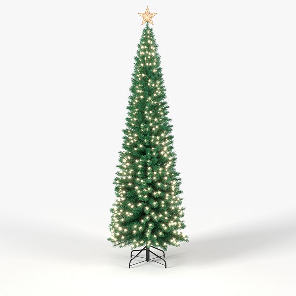 Christmas Tree 6 feet with Lights 3D model TurboSquid 1819457