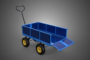 GARBAGE RUBBISH TRASH TRAILER CART WAGON WHEELBARROW BIN TRUCK 4