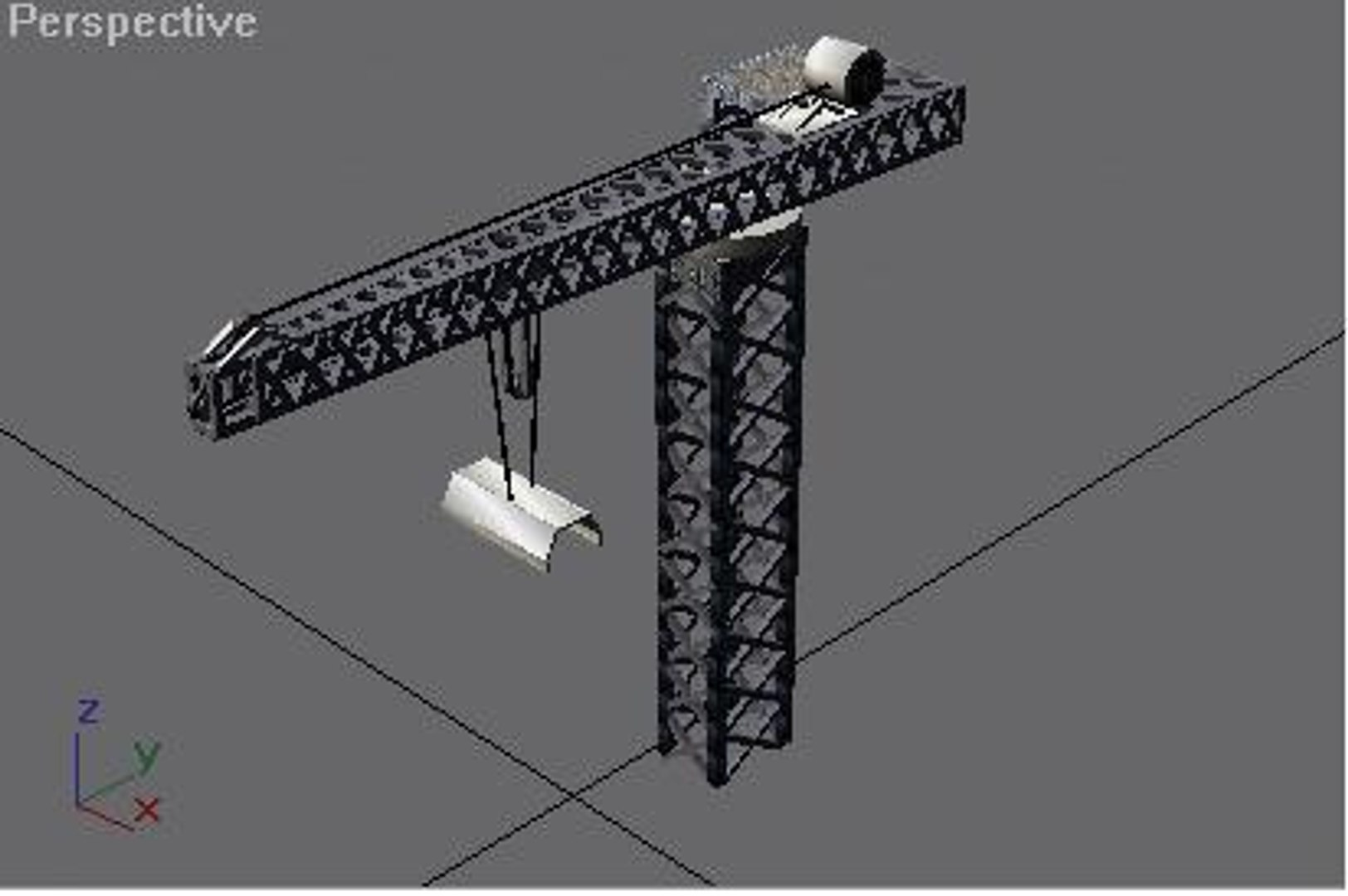 3d Industrial Crane Construction