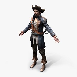3d model pirate lord real-time