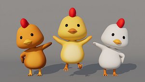 Rigged Cartoon Chicken