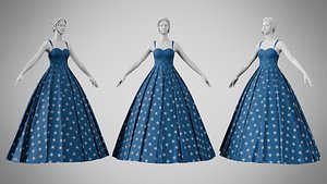Dress 49 Teal Blue model
