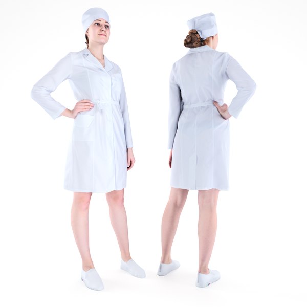 3D human young woman surgical