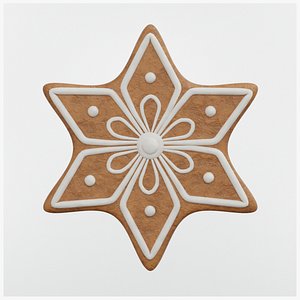3D Gingerbread Christmas Cookie 05