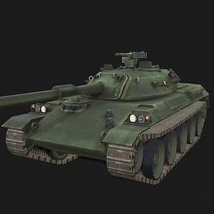 3D type-74 battle tank