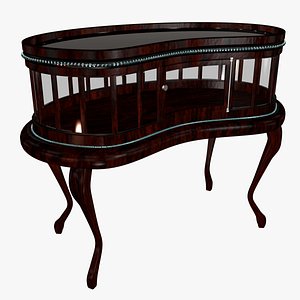 Wooden Console Table 3D model