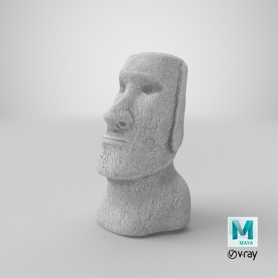 Easter Island Rock Moai 3D - TurboSquid 1611291