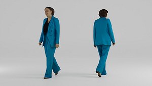 3D model Woman Walking Business 1