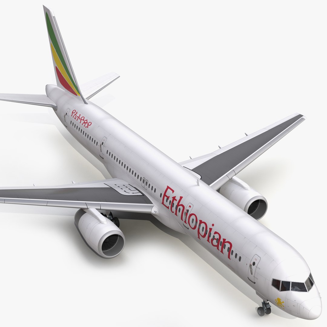 Boeing 757-200 Ethiopian Airlines 3D Model 3D model preview