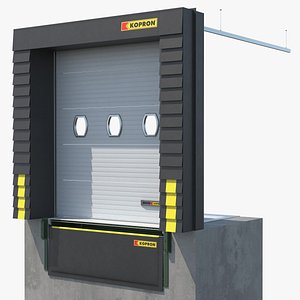 Kopron Retractable Dock Shelter for Loading Bays Rigged for Maya