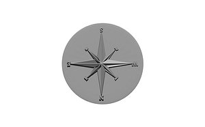 compass device relief 3D model