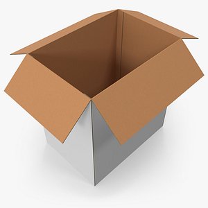 3D realistic cardboard box