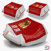 Burger Boxes Big Mac 3D Models Collection