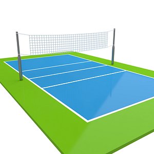 3D Volleyball Court 01 model