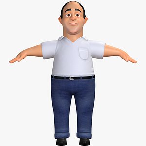 Cartoon Man Boss Character for Motion