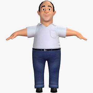 Cartoon Man Boss Character for Motion