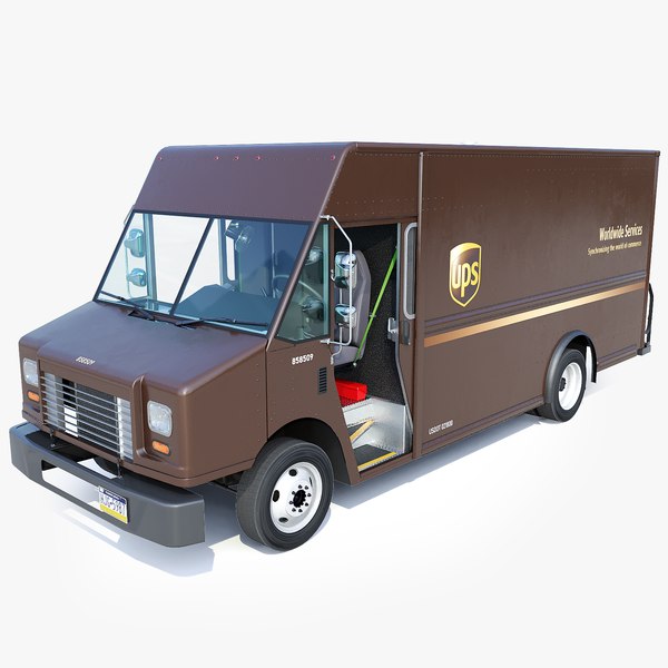 3D Stepvan UPS mail Truck