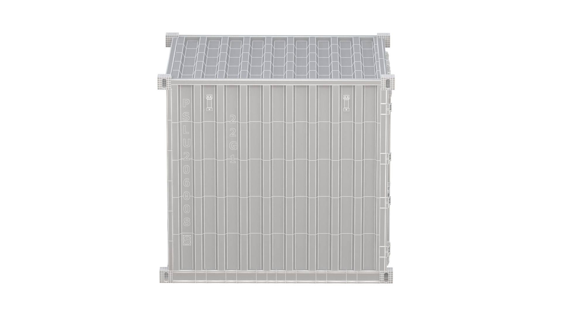 8ft Shipping Container White 3D - TurboSquid 2168719