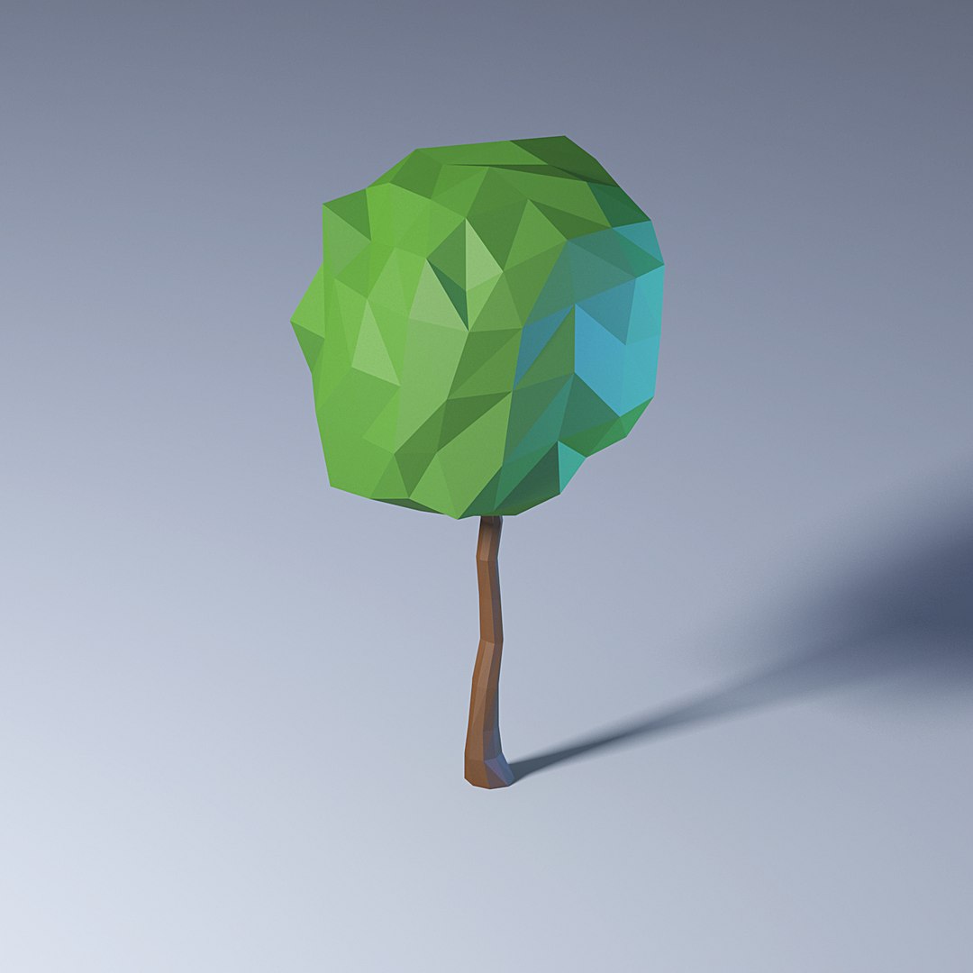 3D polygonal low-poly tree - TurboSquid 1218139