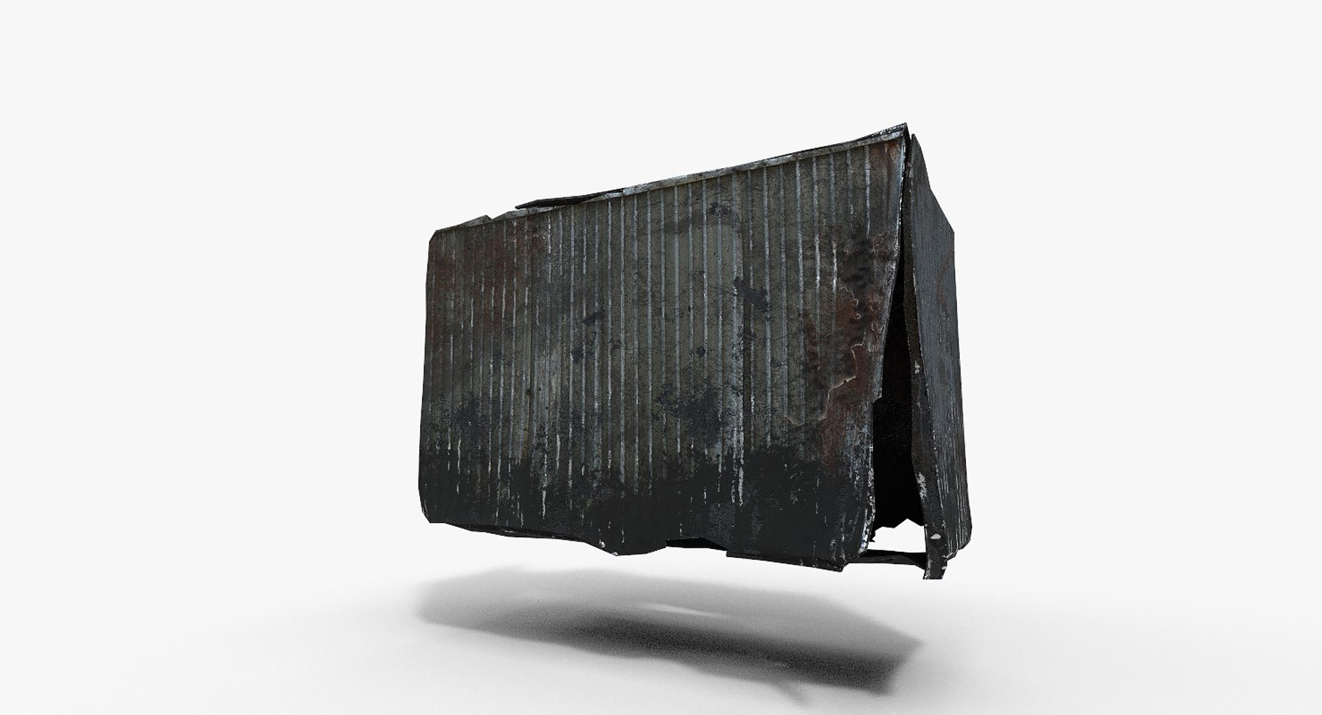 Container Damaged Photoscan Data 3D Model - TurboSquid 1195075