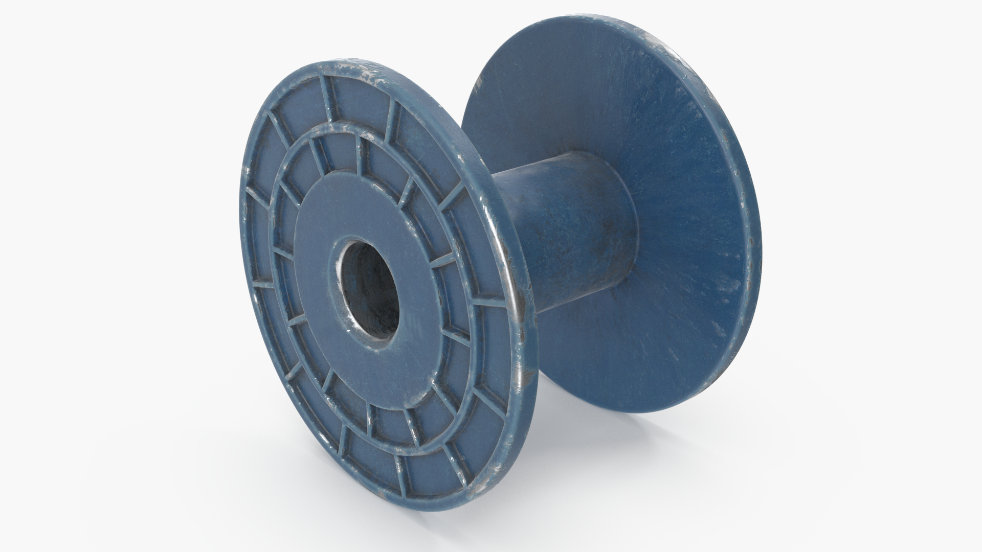 3D Blue Painted Metal Bobbin Steel Chain model - TurboSquid 1727871