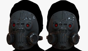 3D 3D Gas mask respirator scifi futuristic model
