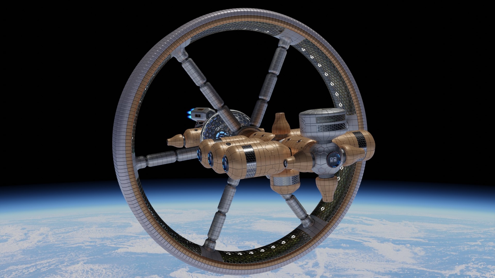 3D Model Artificial Gravity Space Ship - TurboSquid 2107728