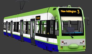 Bombardier CR4000 London 3D Flexity Swift Tram Train 3D model