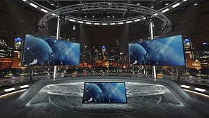 Virtual TV Studio News Set 36 3D model
