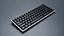 Pacote de modelos 3D de mouse e teclado modernos sem fio