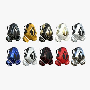 3D 10 SciFi Backpack H Collection - Fashion Character Design