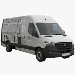 3D Mercedes Sprinter Detailed interior Long High Roof 2023