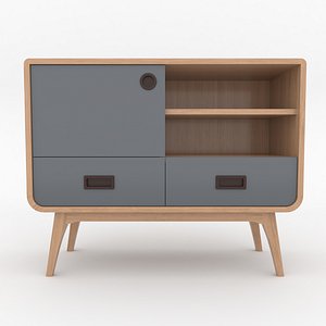 3D Modern Scandinavian Sideboard 100 Morris