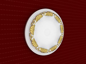 3D rosette decorative molding model