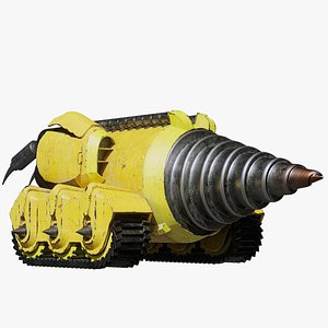 Fantasy Drill Underground Heavy Vehicle Rigged PBR
