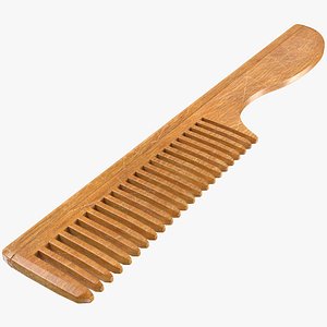 Wooden Comb 3D