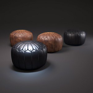 Moroccan-leather-pouffe