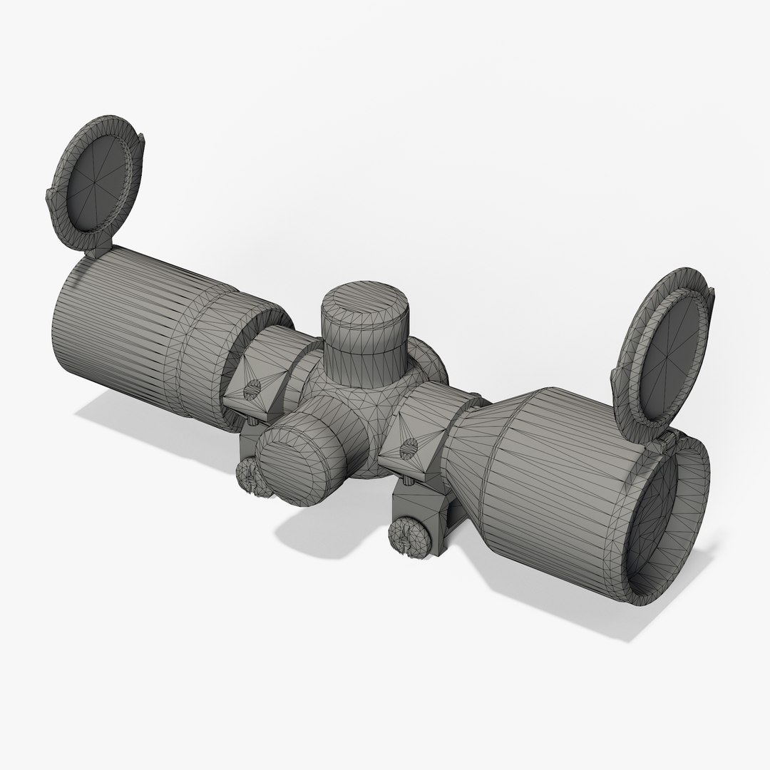 3D Rifle Scope 40mm Contour model - TurboSquid 1954561