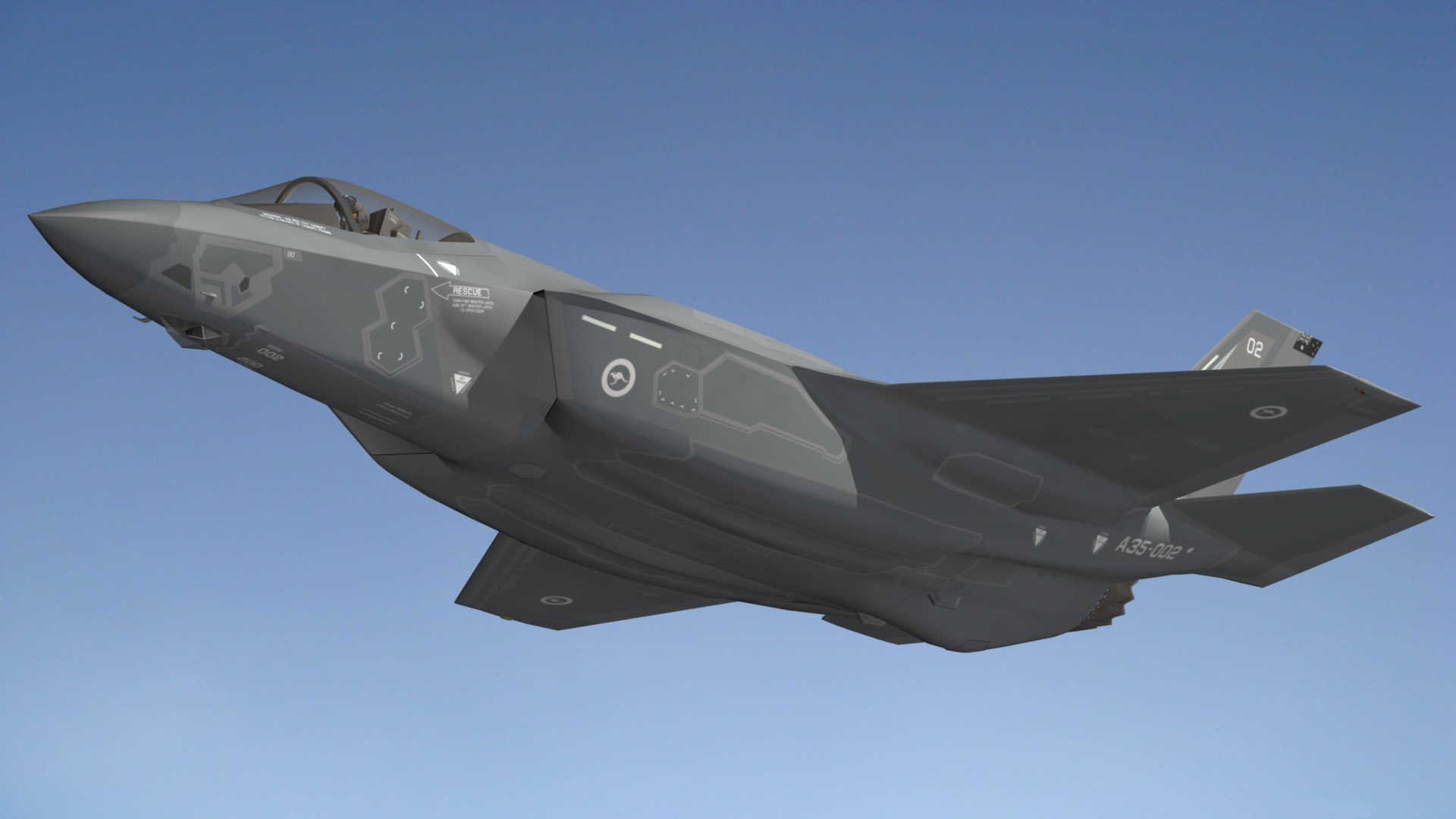 3D F35A RAAF https://p.turbosquid.com/ts-thumb/ny/VtgN8w/hW/f35auspr2/jpg/1634134641/1920x1080/fit_q87/d21066b8f5c32e92e6704be03579ac2ce0b9cb07/f35auspr2.jpg