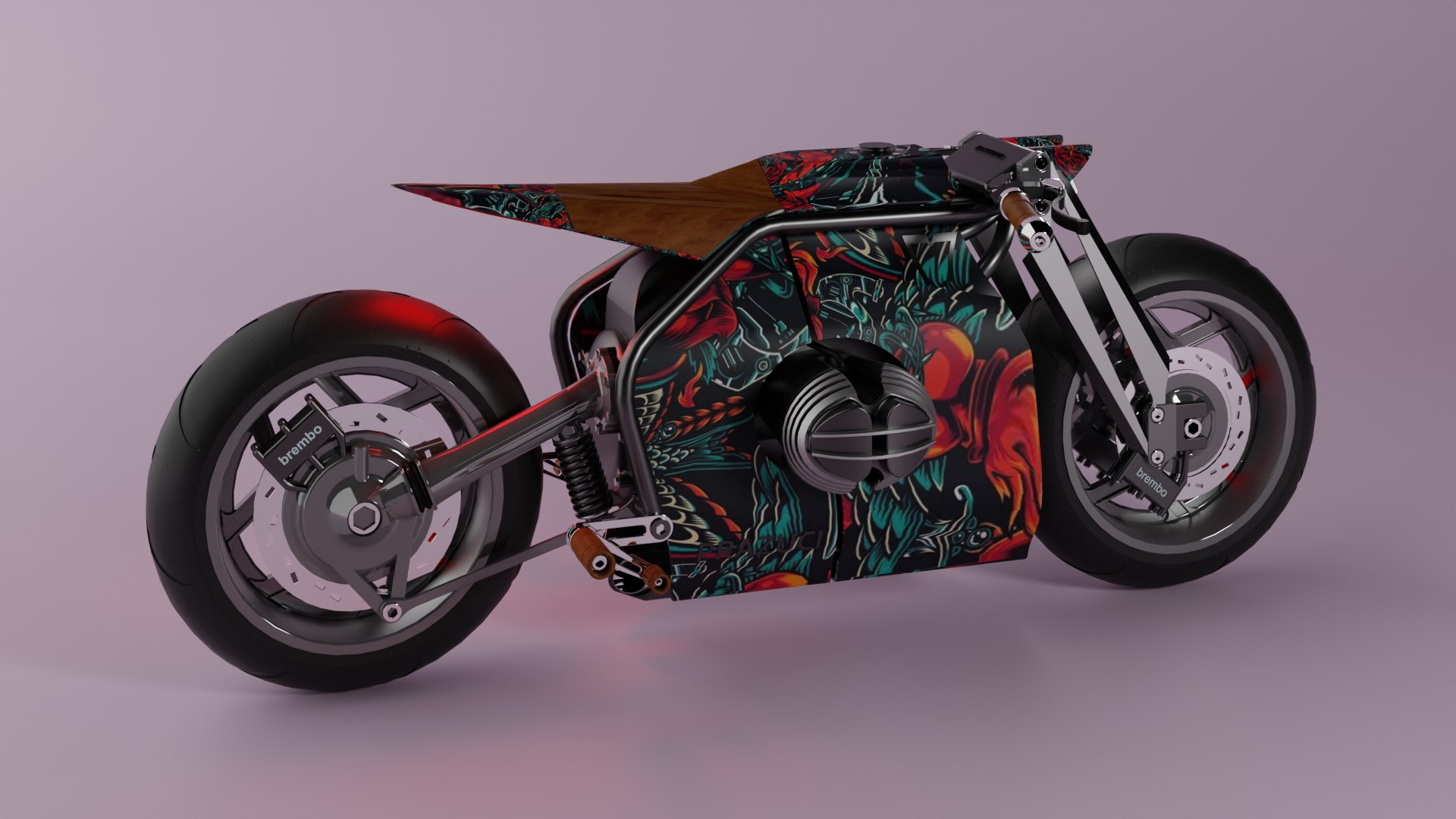 Custom Retrofuturism Cafe Racer Model - TurboSquid 2267451