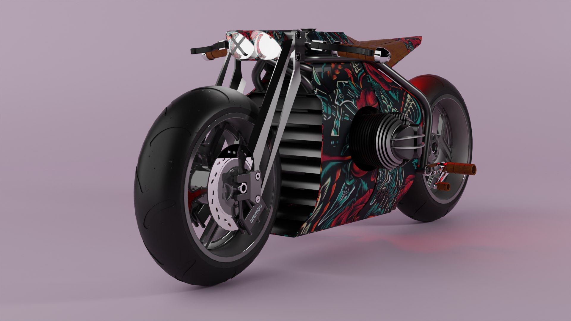 Custom Retrofuturism Cafe Racer Model - TurboSquid 2267451