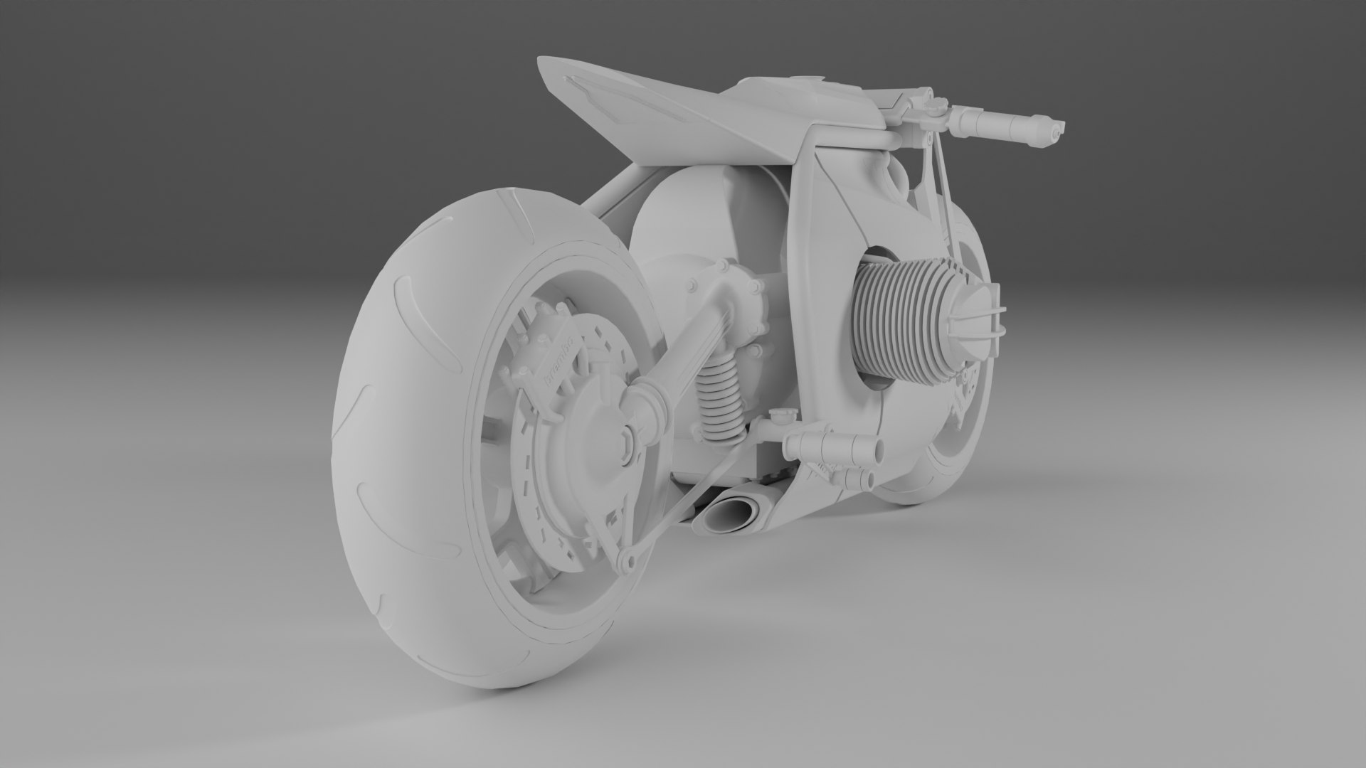 Custom Retrofuturism Cafe Racer Model - TurboSquid 2267451