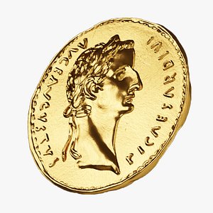 3D Roman gold coin
