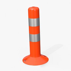 3D model Short Delineator Post - Traffic Props