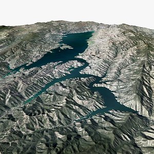 3D Lake Berryessa State of California US