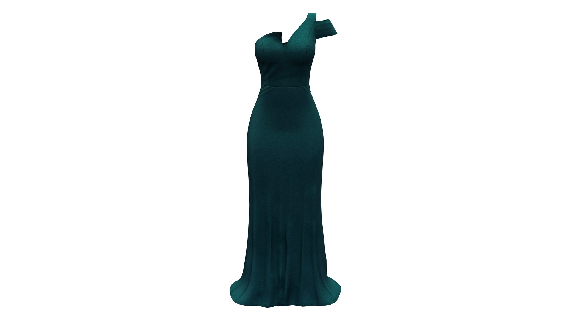 Aqua one shoulder velvet gown hotsell